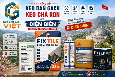 Cửa hàng bán keo dán gạch và vật liệu xây dựng tại Điện Biên