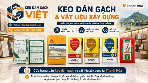 Cửa hàng bán keo dán gạch và vật liệu xây dựng tại Thanh Hóa