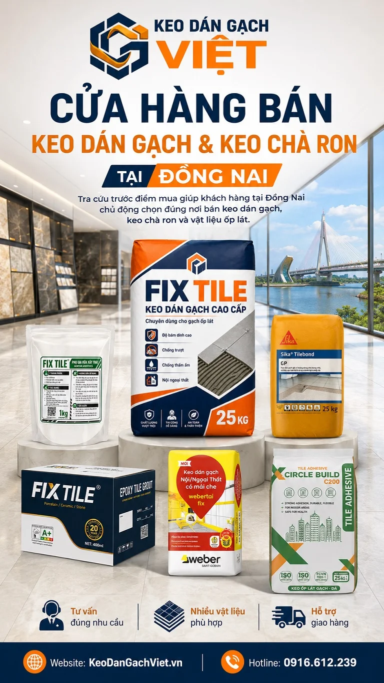 Cửa hàng bán keo dán gạch keo chà ron tại Đồng Nai