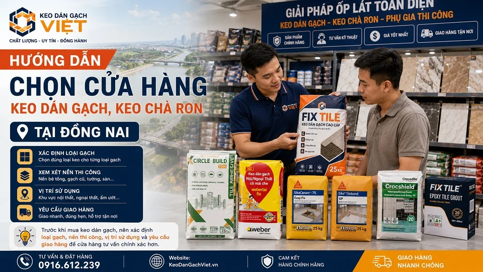 Hướng dẫn chọn cửa hàng keo dán gạch keo chà ron tại Đồng Nai