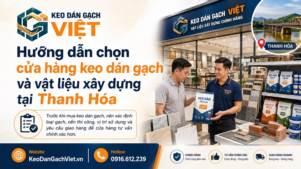 Hướng dẫn chọn nơi mua keo dán gạch và vật liệu ốp lát phù hợp cho công trình