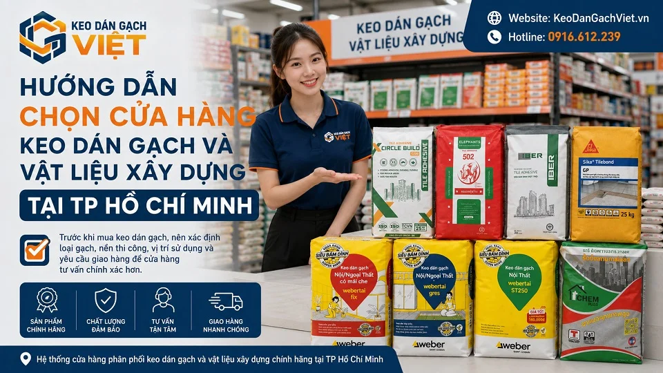 Hướng dẫn chọn cửa hàng keo dán gạch và vật liệu xây dựng tại TP Hồ Chí Minh