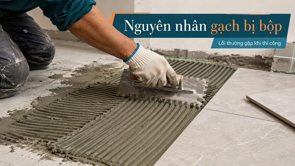 Các nguyên nhân khiến gạch bị bộp rỗng sau khi ốp lát