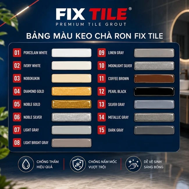 Keo chà ron Fix Tile chụp chính diện