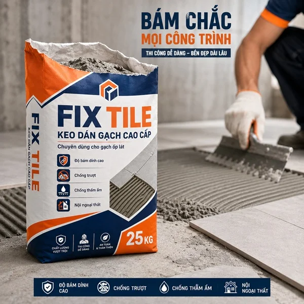 Keo dán gạch FIX TILE Cao Cấp dùng cho gạch ốp lát nội ngoại thất