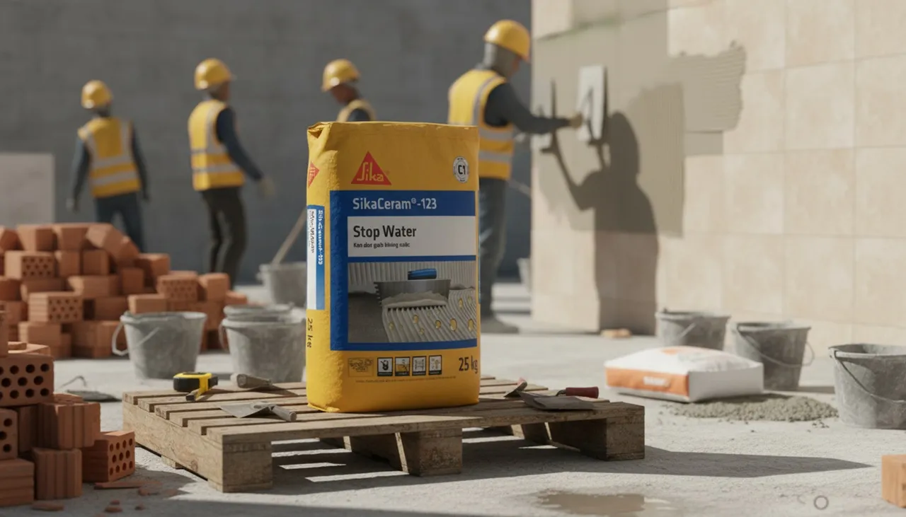 Keo dán gạch SikaCeram 123 Stop Water