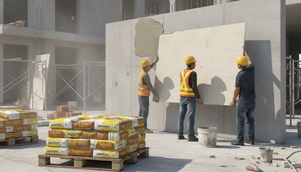 Keo dán gạch Webertai Flex tại Công ty Minh Tuấn